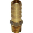 AG Brass Hose Connector 1/4" BSP Taper Male - 1/2" Hose - PROTEUS MARINE STORE