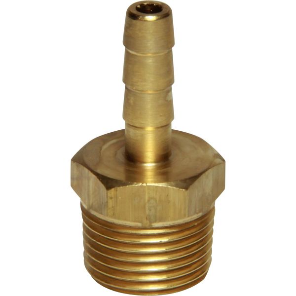 AG Brass Hose Connector 3/8" BSP Taper Male - 1/4" Hose - PROTEUS MARINE STORE