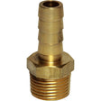 AG Brass Hose Connector 3/8" BSP Taper Male - 3/8" Hose - PROTEUS MARINE STORE