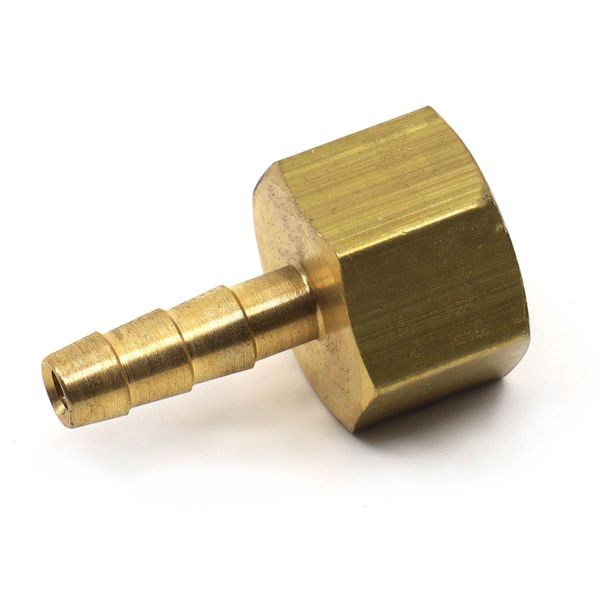 AG Brass Hose Connector 3/8" BSP Female - 1/4" Hose - PROTEUS MARINE STORE
