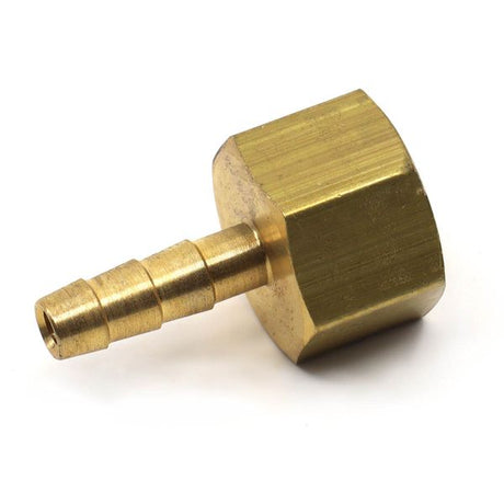 AG Brass Hose Connector 3/8" BSP Female - 1/4" Hose - PROTEUS MARINE STORE