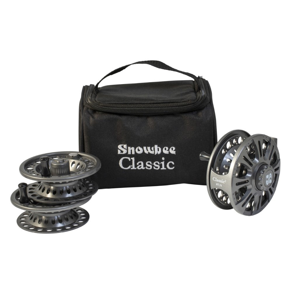 Snowbee Classic 2 Fly Reel Kit #7/8 Reel with Case & 2 Spools - PROTEUS MARINE STORE