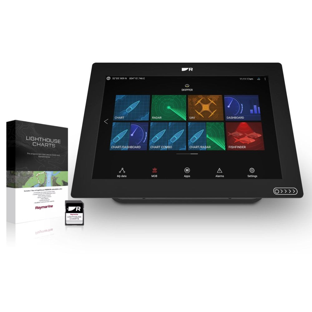 Raymarine Axiom+ 12 Display & Western European LightHouse Chart - PROTEUS MARINE STORE