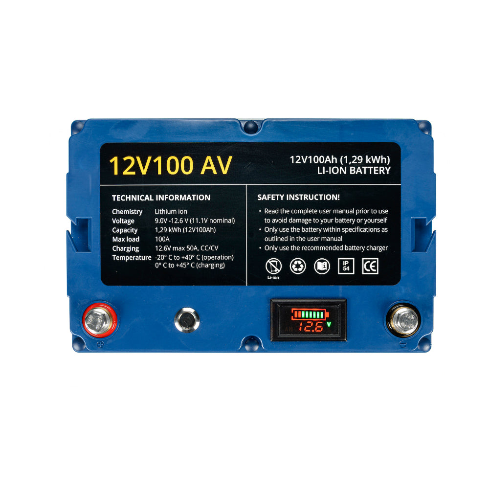 Rebelcell 12V100 AV Li-ion Battery -12V 100A 1.29kWh - PROTEUS MARINE STORE
