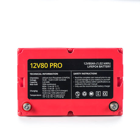 Rebelcell 12V80 Pro Lithium Battery - 12V 80A 1.01kWh - PROTEUS MARINE STORE