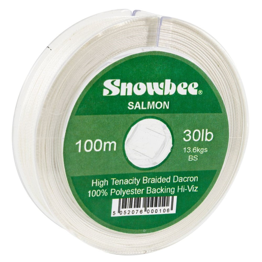 Snowbee Braided Dacron Backing Line - 30lb White 100m - PROTEUS MARINE STORE