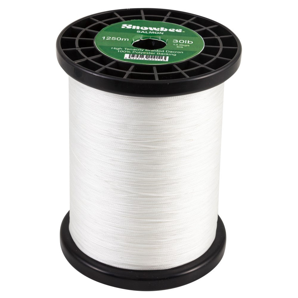 Snowbee Braided Dacron Backing Line - 30lb White 1250m - PROTEUS MARINE STORE