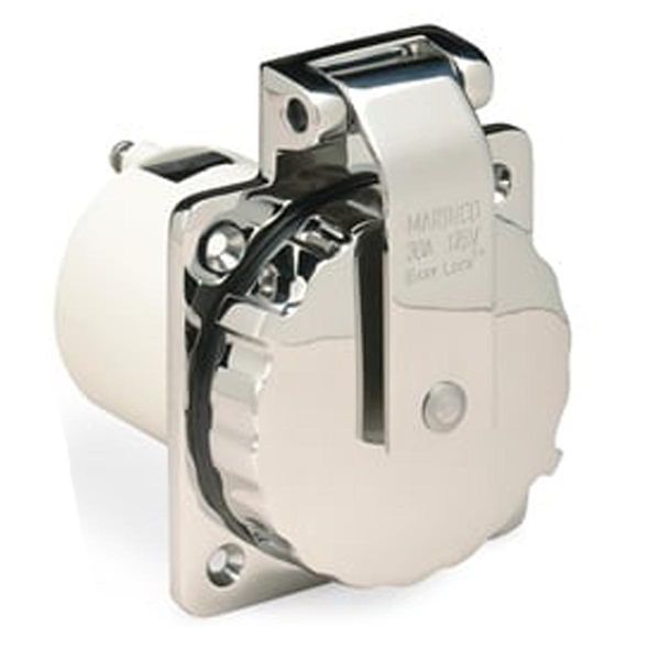 Marinco Stainless Steel Shore Power Inlet (30A / 125V) - PROTEUS MARINE STORE