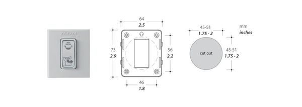Tecma Eco Panel with Solenoid Valve, Harness & Rocker Switch (12V) - PROTEUS MARINE STORE