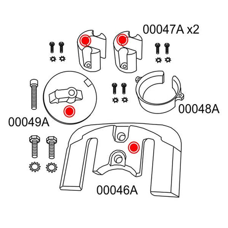 Aluminium Anode Drive Kit Bravo 1 - PROTEUS MARINE STORE
