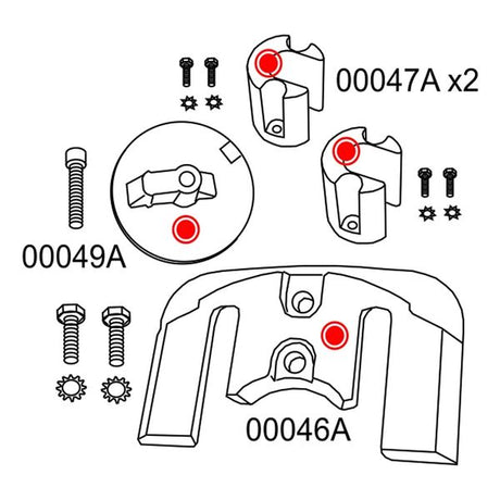 Aluminium Anode Drive Kit Bravo 2 & 3 (Up to 2003) - PROTEUS MARINE STORE