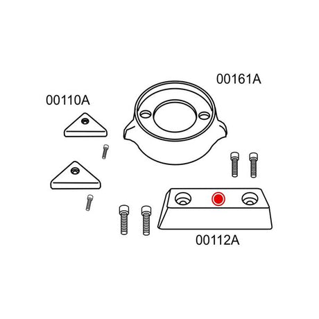 Aluminium Anode Volvo 290 Kit Export - PROTEUS MARINE STORE