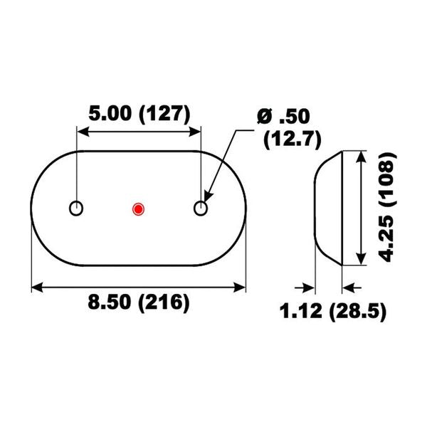 Aluminium Anode Hull Plate 216 x 108 x 28mm - PROTEUS MARINE STORE