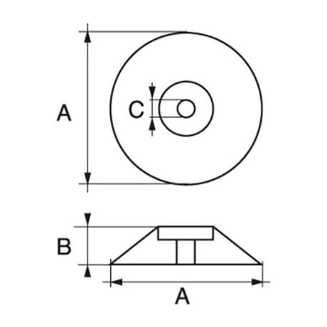 AG Zinc Flange Anode 50mm OD - PROTEUS MARINE STORE