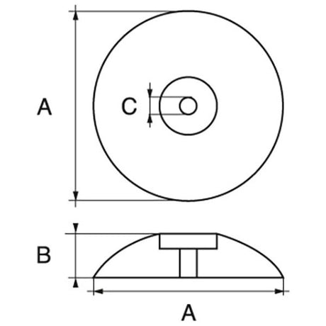 AG Zinc Flange Anode 110mm OD - PROTEUS MARINE STORE