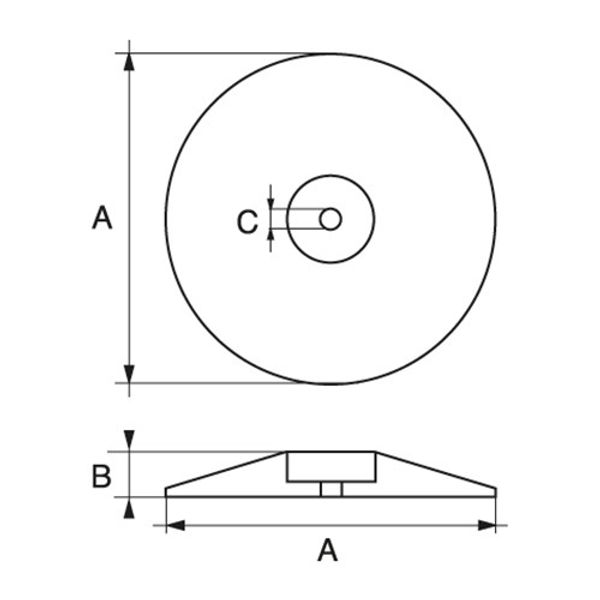 AG Zinc Flange Anode 140mm OD - PROTEUS MARINE STORE