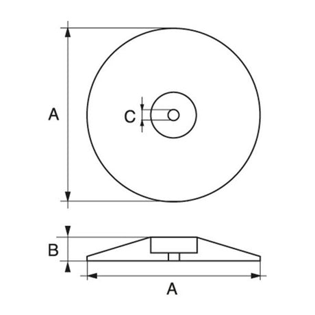 AG Zinc Flange Anode 140mm OD - PROTEUS MARINE STORE