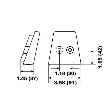 Aluminium Transom Anode Volvo DPS-A/SX-A - PROTEUS MARINE STORE