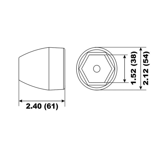 Aluminium Anode Prop Nut Mercruiser Bravo 3 - PROTEUS MARINE STORE
