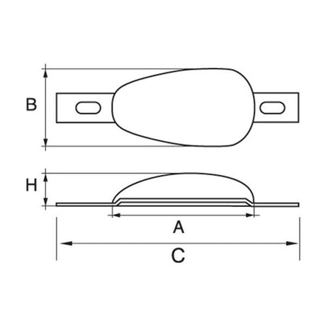 AG Pear Anode Bolt On Zinc 1.8kg - PROTEUS MARINE STORE