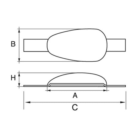 AG Pear Anode Weld On Zinc 1.8kg - PROTEUS MARINE STORE