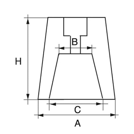 AG Zinc Shaft Anode Tapered 50mm Fits Beneteau - PROTEUS MARINE STORE