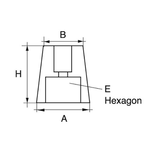AG Zinc Shaft Anode 41mm Hexagon End - PROTEUS MARINE STORE