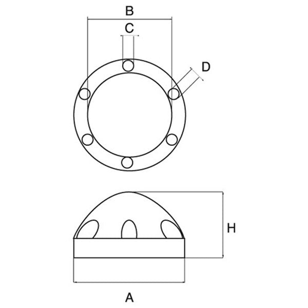 AG Max Prop Dome Anode 38mm ID - PROTEUS MARINE STORE