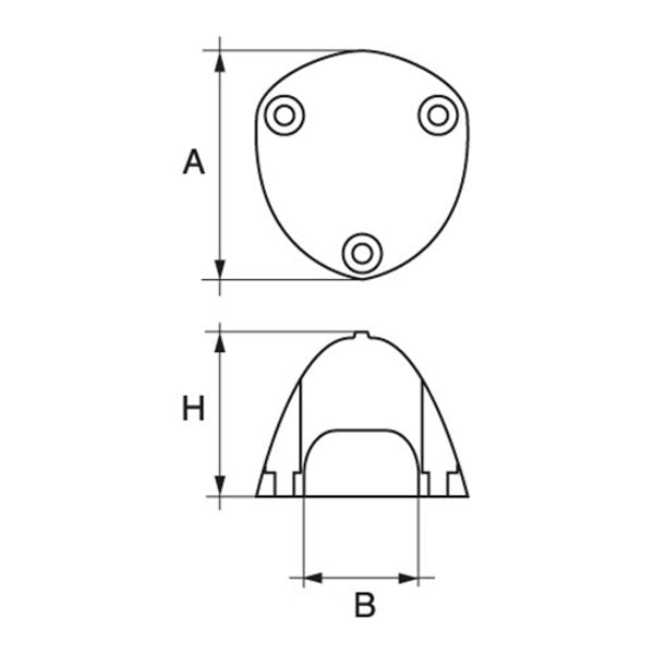 AG Max Prop Dome Anode 46mm ID - PROTEUS MARINE STORE
