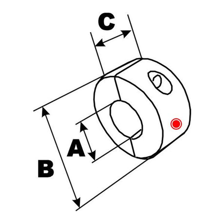 Aluminium Collar Anode 1-1/4" Shaft - PROTEUS MARINE STORE