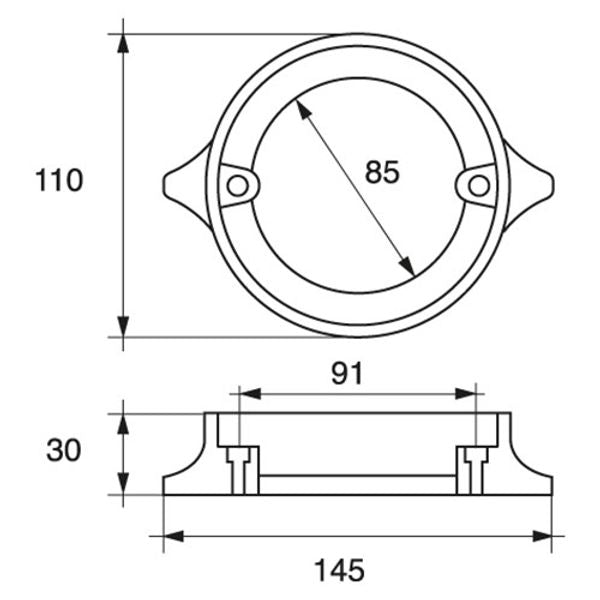 AG Zinc Collar Anode Reduced Depth Volvo DP - PROTEUS MARINE STORE