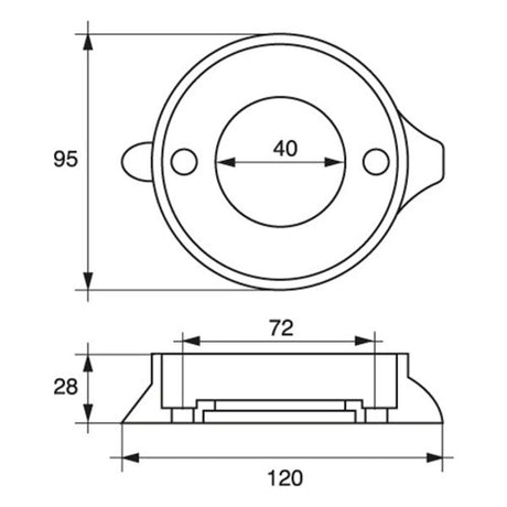 AG Zinc Collar Anode Volvo 120 Series - PROTEUS MARINE STORE