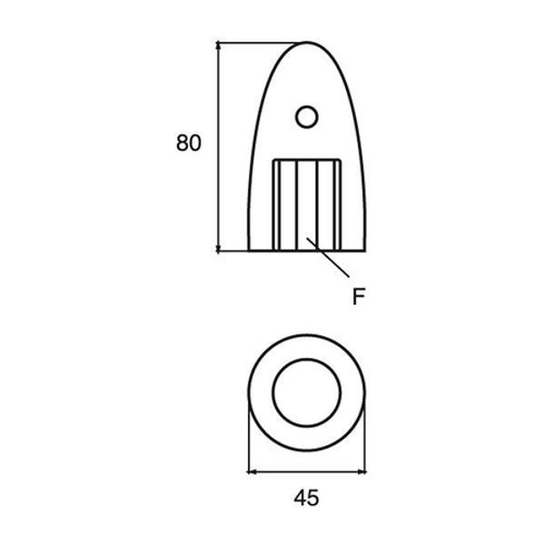 AG Zinc Shaft Nut Anode Volvo 40 - PROTEUS MARINE STORE