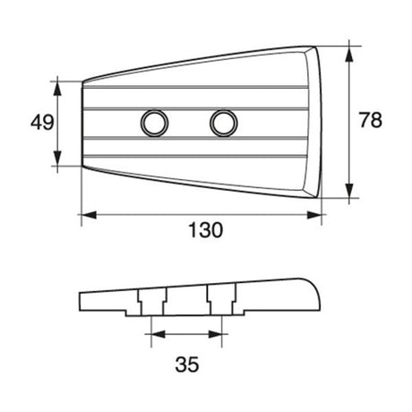 AG Cavitation Plate Anode Volvo DPX/SX - PROTEUS MARINE STORE