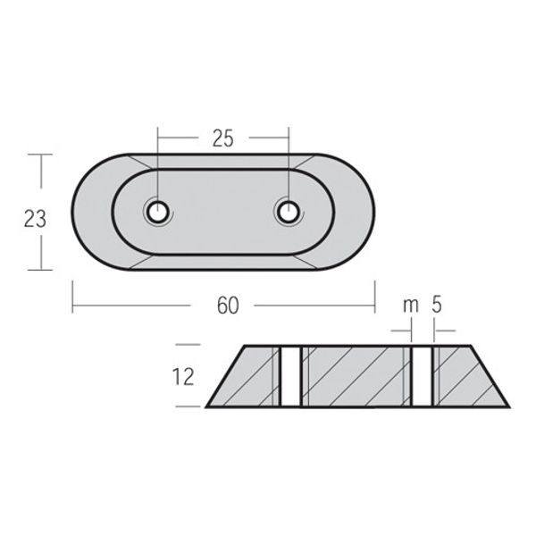 Zinc Plate Anode Johnson/Evinrude 2-150hp - PROTEUS MARINE STORE