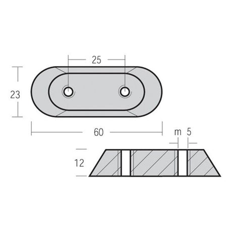 Zinc Plate Anode Johnson/Evinrude 2-150hp - PROTEUS MARINE STORE
