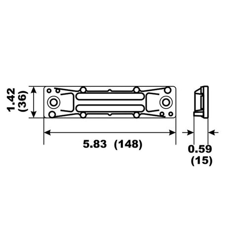 Aluminium Anode Honda Outboard Stern Bracket 40-50HP - PROTEUS MARINE STORE