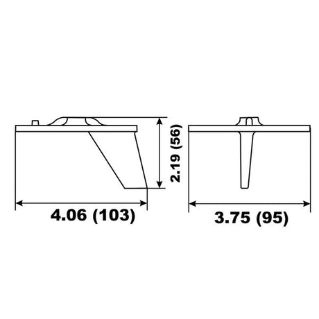 Aluminium Anode Yamaha Trim Tab 20-50hp - PROTEUS MARINE STORE