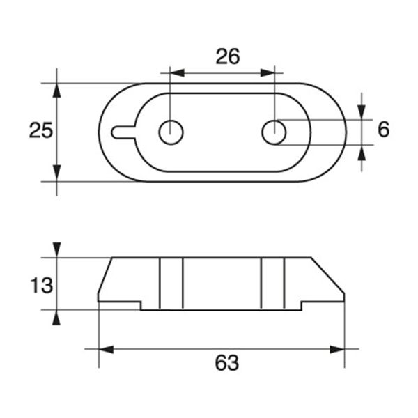 Zinc Engine Plate Anode Yamaha Fb - PROTEUS MARINE STORE