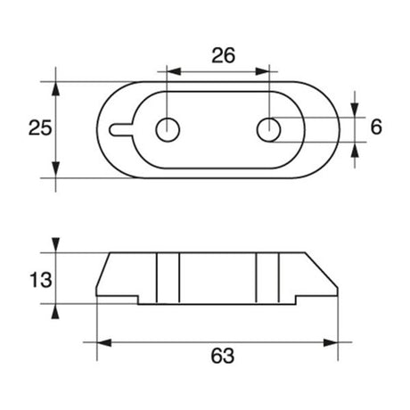 Zinc Engine Plate Anode Yamaha Fb - PROTEUS MARINE STORE