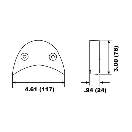 Aluminium Anode BRP OMC Front Gear Case - PROTEUS MARINE STORE