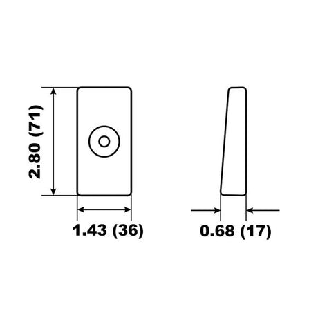 Aluminium Anode Honda Outboard Side Pocket 75-115hp Pack of 2 - PROTEUS MARINE STORE