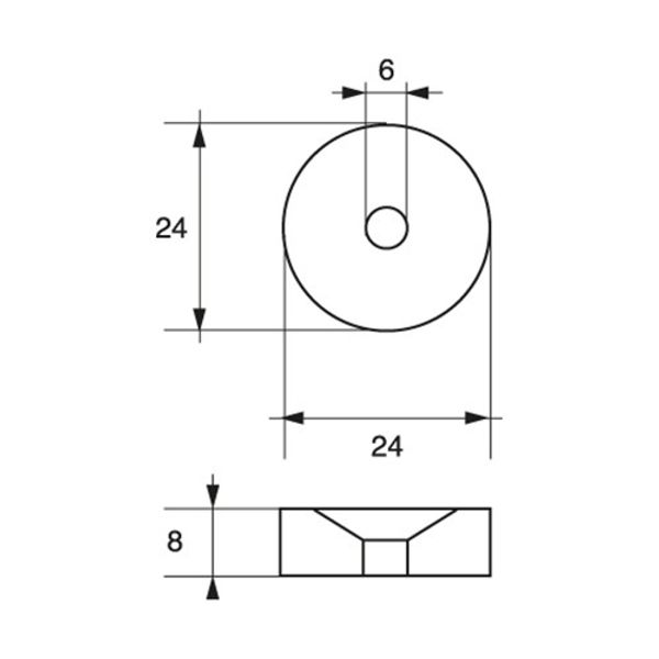 AG Zinc Engine Ring Anode Tohatsu 24mm Diameter - PROTEUS MARINE STORE