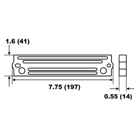 Aluminium Anode Suzuki Outboard Bar 40-300HP - PROTEUS MARINE STORE