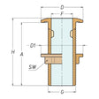 AG Long Skin Fitting Bronze 3/4" BSP - PROTEUS MARINE STORE