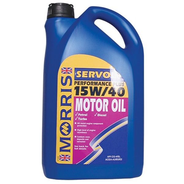 Morris Servol 15W-40 Multigrade Engine Oil 5L (x4) - PROTEUS MARINE STORE