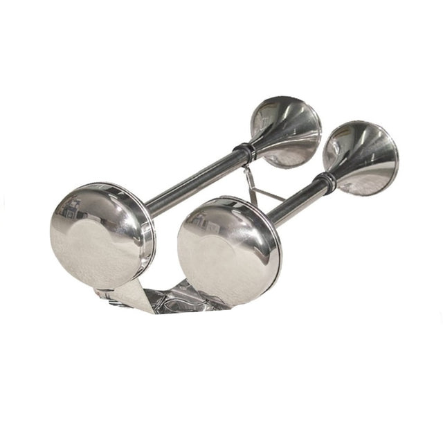 Osculati Double Stainless Steel 12V Diaphragm Horn - 455mm - PROTEUS MARINE STORE