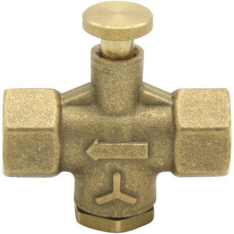 Maestrini Brass Self Closing Push Button Valve (3/8" BSP) - PROTEUS MARINE STORE