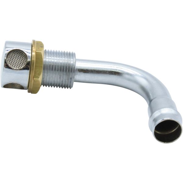 Maestrini Chrome Plated Brass Tank Vent with Gauze (Angled Down / 16mm) - PROTEUS MARINE STORE