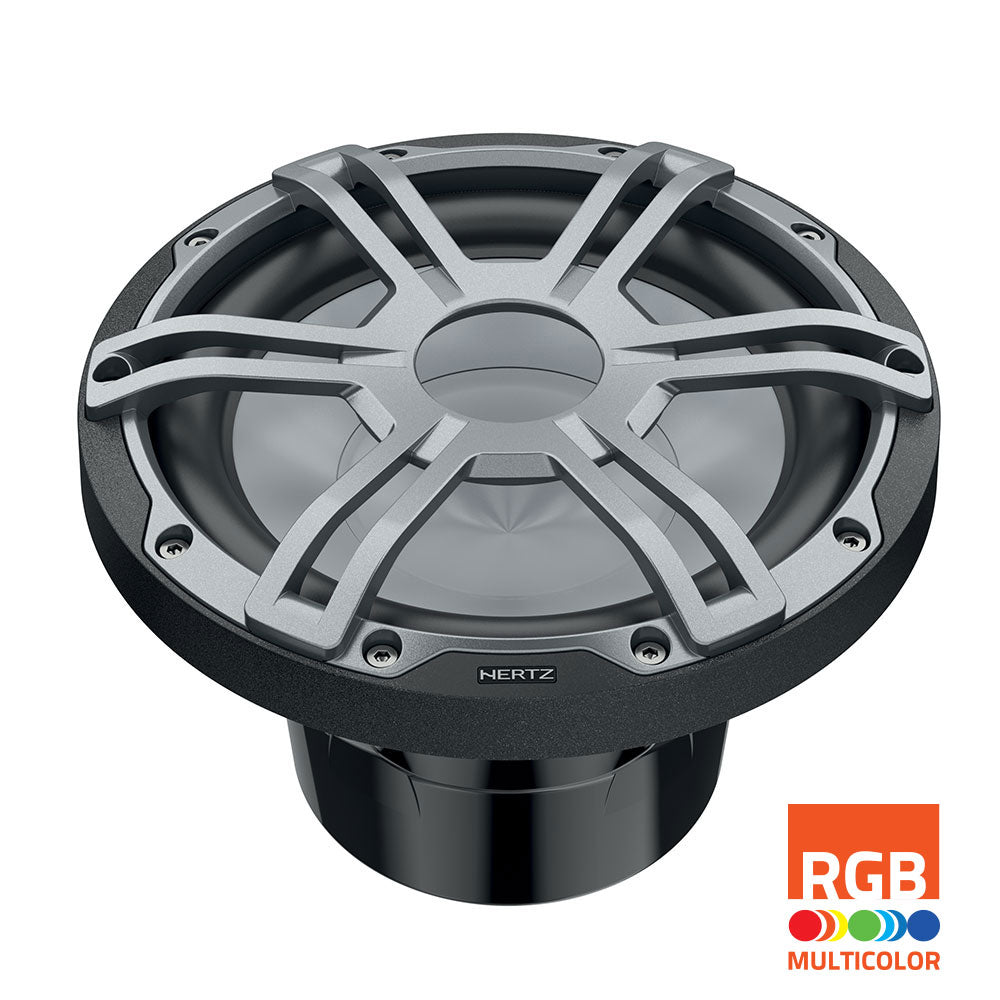 Hertz 500W 10" HMS 10 S2-LD-G 2 Ohm RGB LED IP65 Marine Subwoofer - PROTEUS MARINE STORE